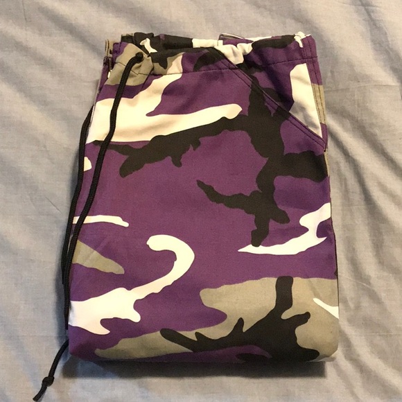 Rothco Womens Vintage Purple Camouflage Paratrooper Fatigue Pants - Picture 3 of 3